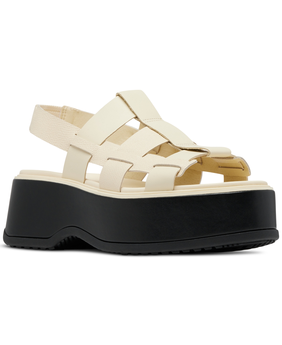 Shop Sorel Women's Dayspring Slingback Platform Sandals In Honey White,black