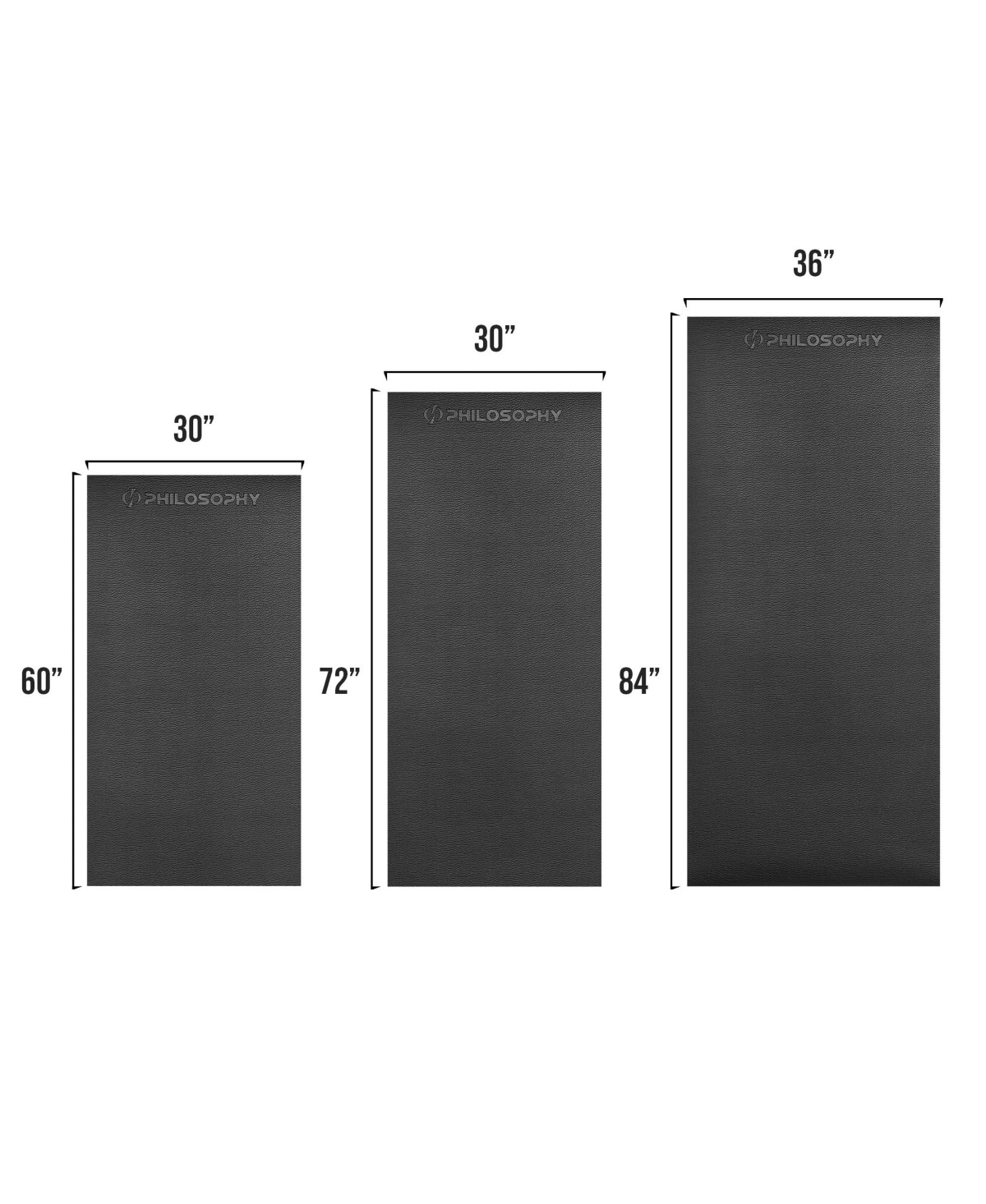 Philosophy Gym Exercise Equipment Mat 30 x -Inch, 6mm Thick High Density Pvc Floor Mat for Ellipticals, Treadmills, Rowers