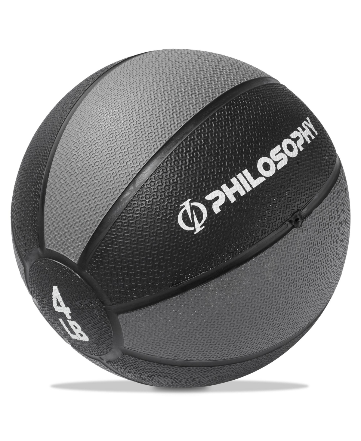 Medicine Ball, 4 Lb - Weighted Fitness Non-Slip Ball - Black