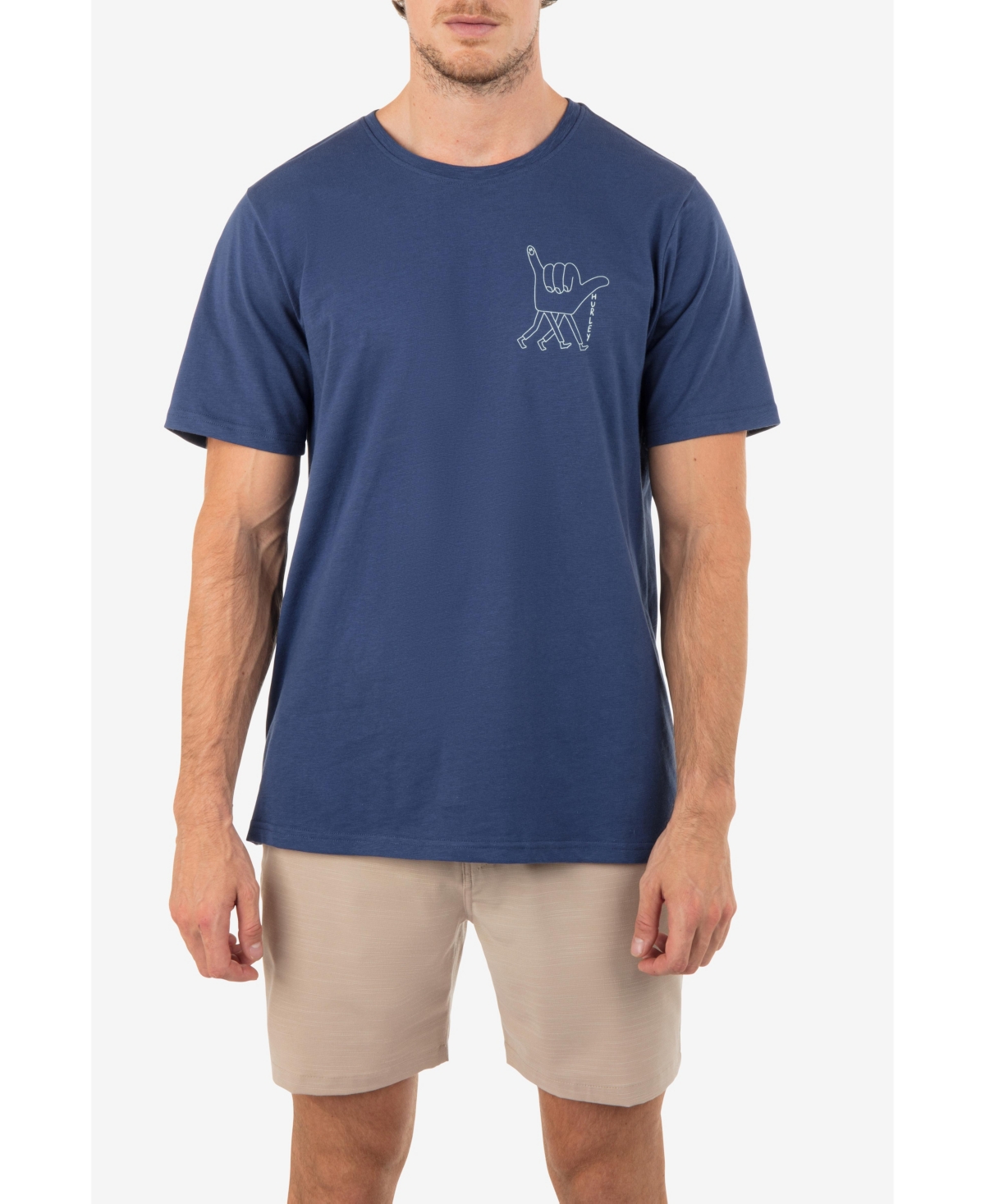 Shop Hurley Men's Evd H2o-dri Shaka Dude Slub Short Sleeve T-shirt In Submarine
