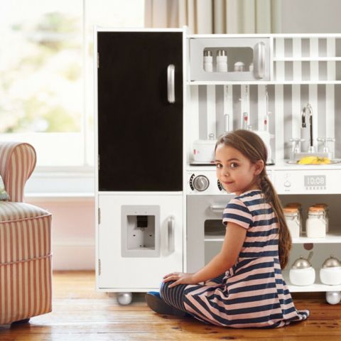 Детский игровой набор Costway Wooden Cooking Kitchen Playset with Sounds & Lights, Ages 3+, цвет: Белый