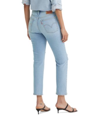 Women's Wedgie Straight-Leg High Rise Cropped Jeans