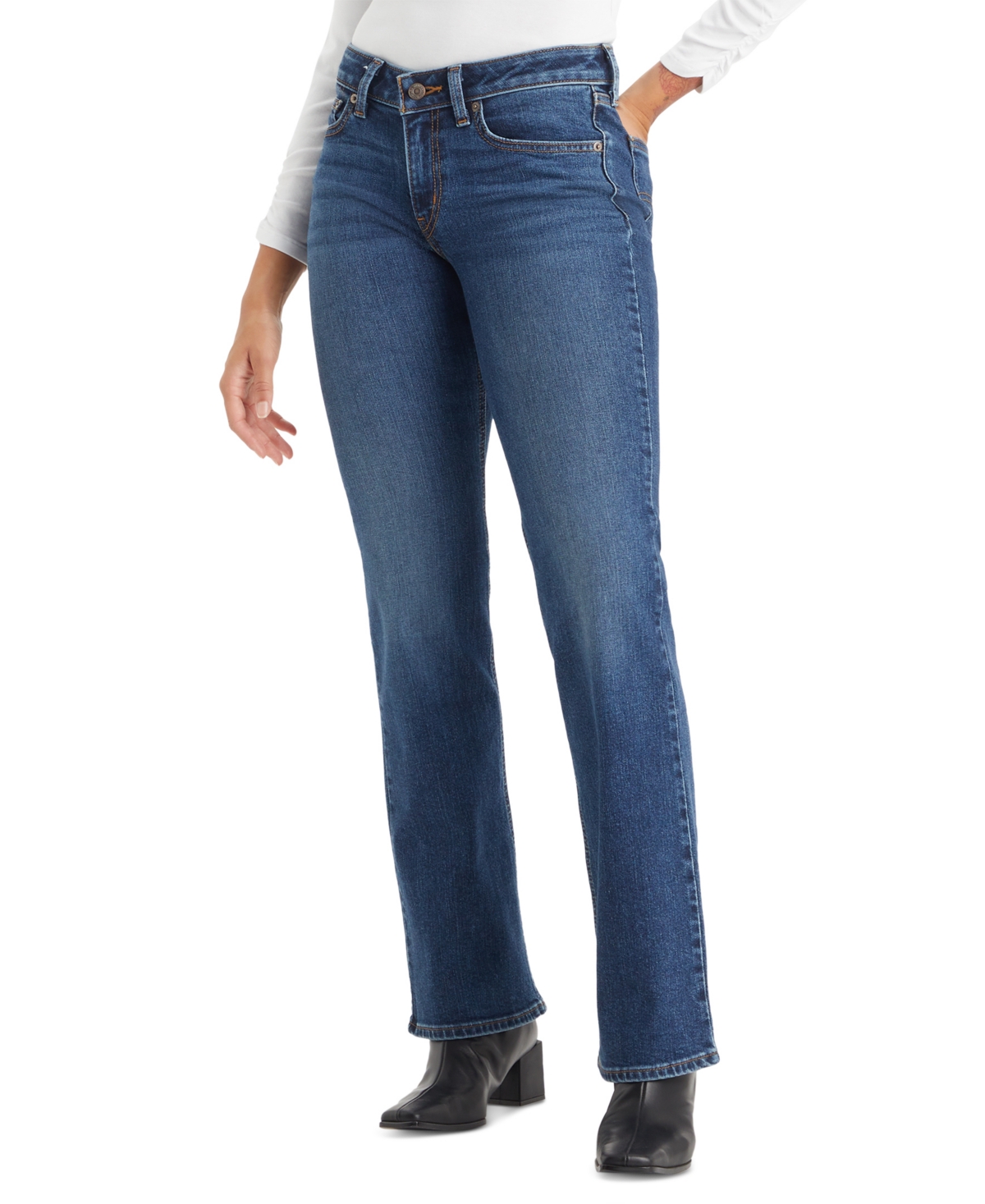 Shop Levi's Women's Superlow Low-rise Bootcut Jeans In The Last Straw