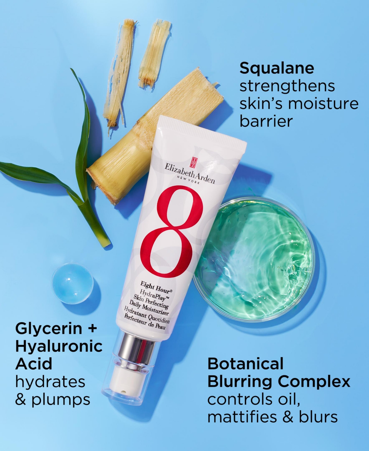 Shop Elizabeth Arden Eight Hour Hydraplay Skin Perfecting Daily Moisturizer, 1.5 Oz. In No Color