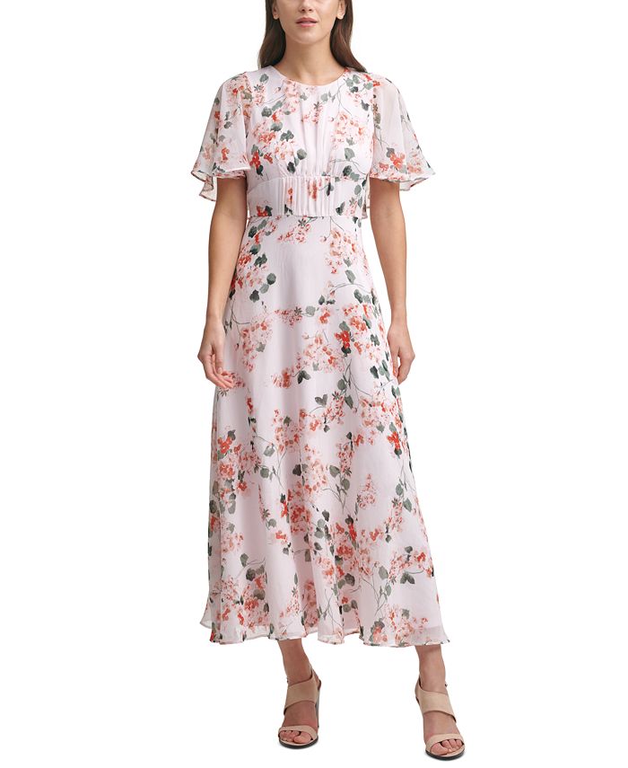 Calvin klein white maxi dress hotsell