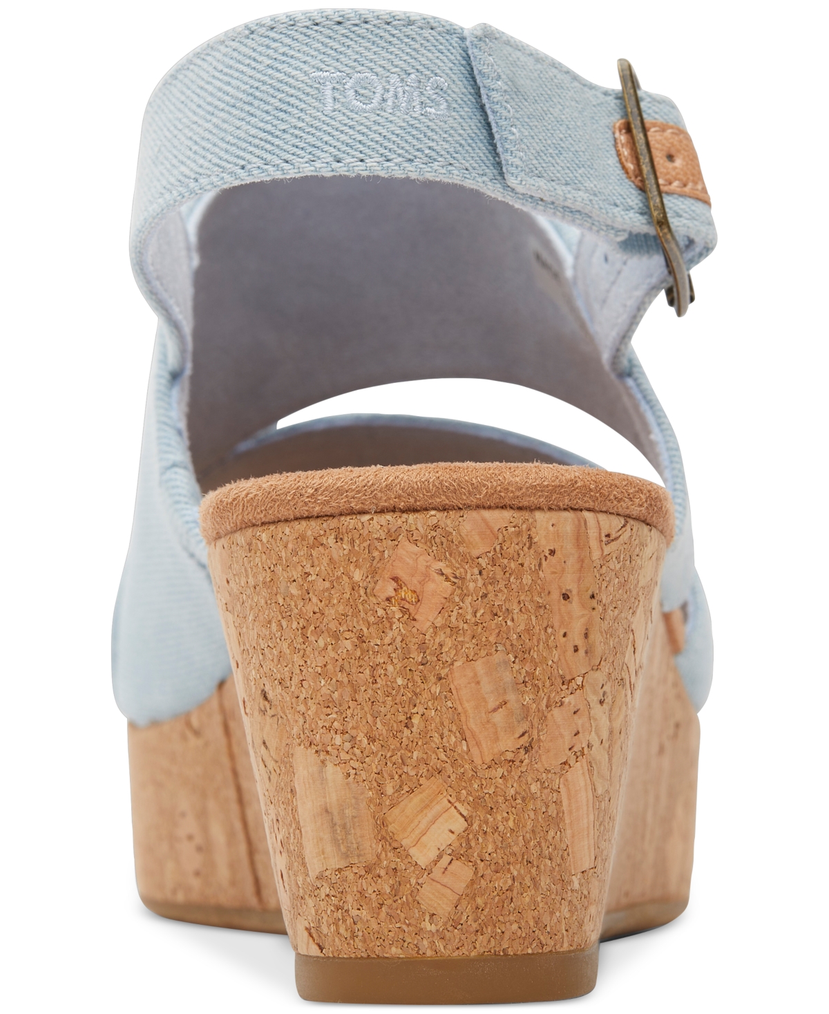 Toms Women's Claudine Slingback Cork Wedge Platform Sandals