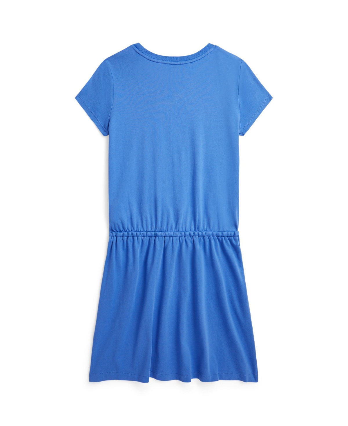 Shop Polo Ralph Lauren Big Girls Polo Bear Cotton Jersey Dress In New England Blue