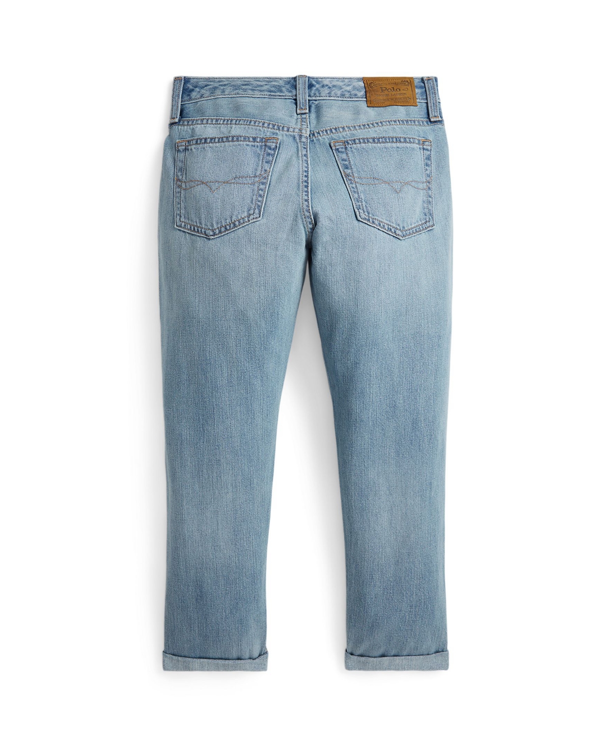 Shop Polo Ralph Lauren Big Girls Slim Fit Cotton Jeans In Plymouth Wash