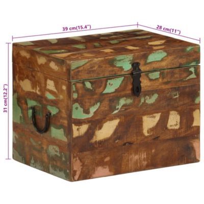 Reclaimed Storage Box Solid Wood