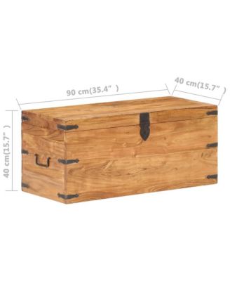 Chest 35.4&amp;quot;x15.7&amp;quot;x15.7&amp;quot; Solid Acacia Wood