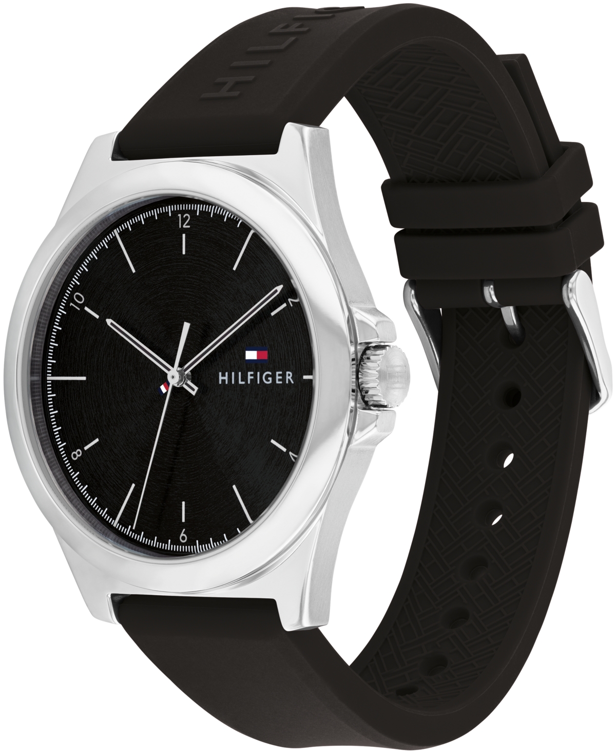 Shop Tommy Hilfiger Men's Quartz Black Silicone Watch 42mm