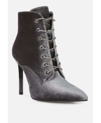 Womens bornsta velvet high heeled velvet boots