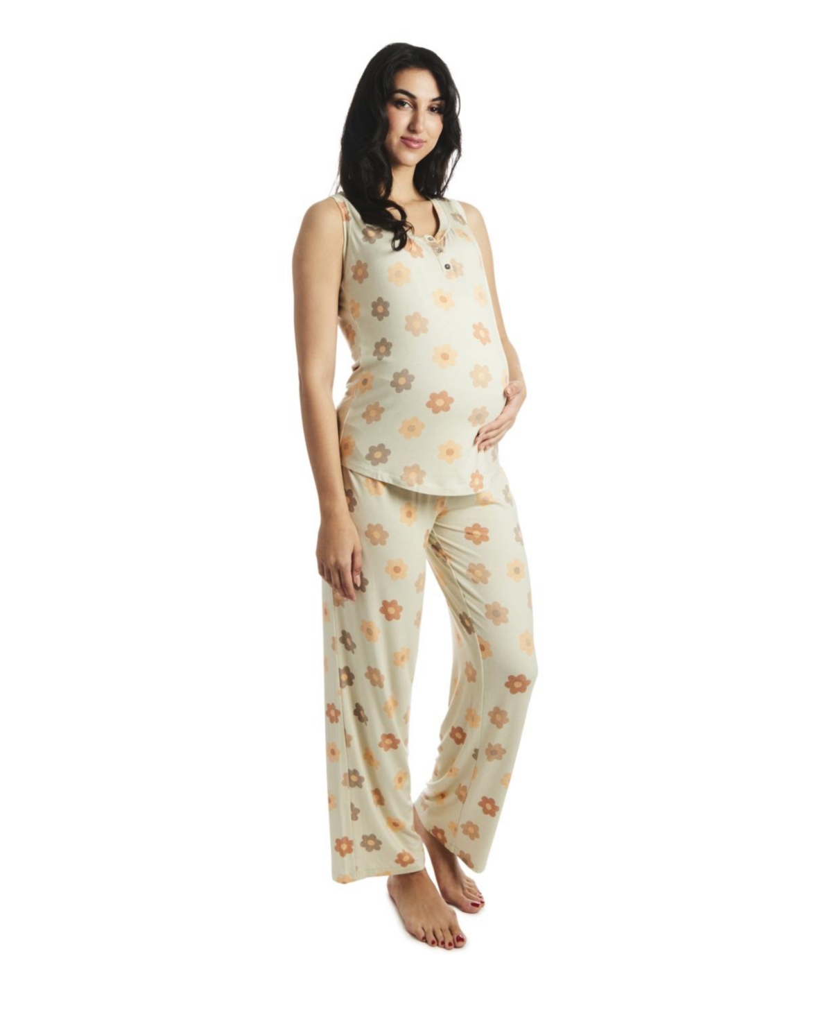 Women's Everly Grey Joy Tank & Pants Maternity/Nursing Pajama Set - Bali