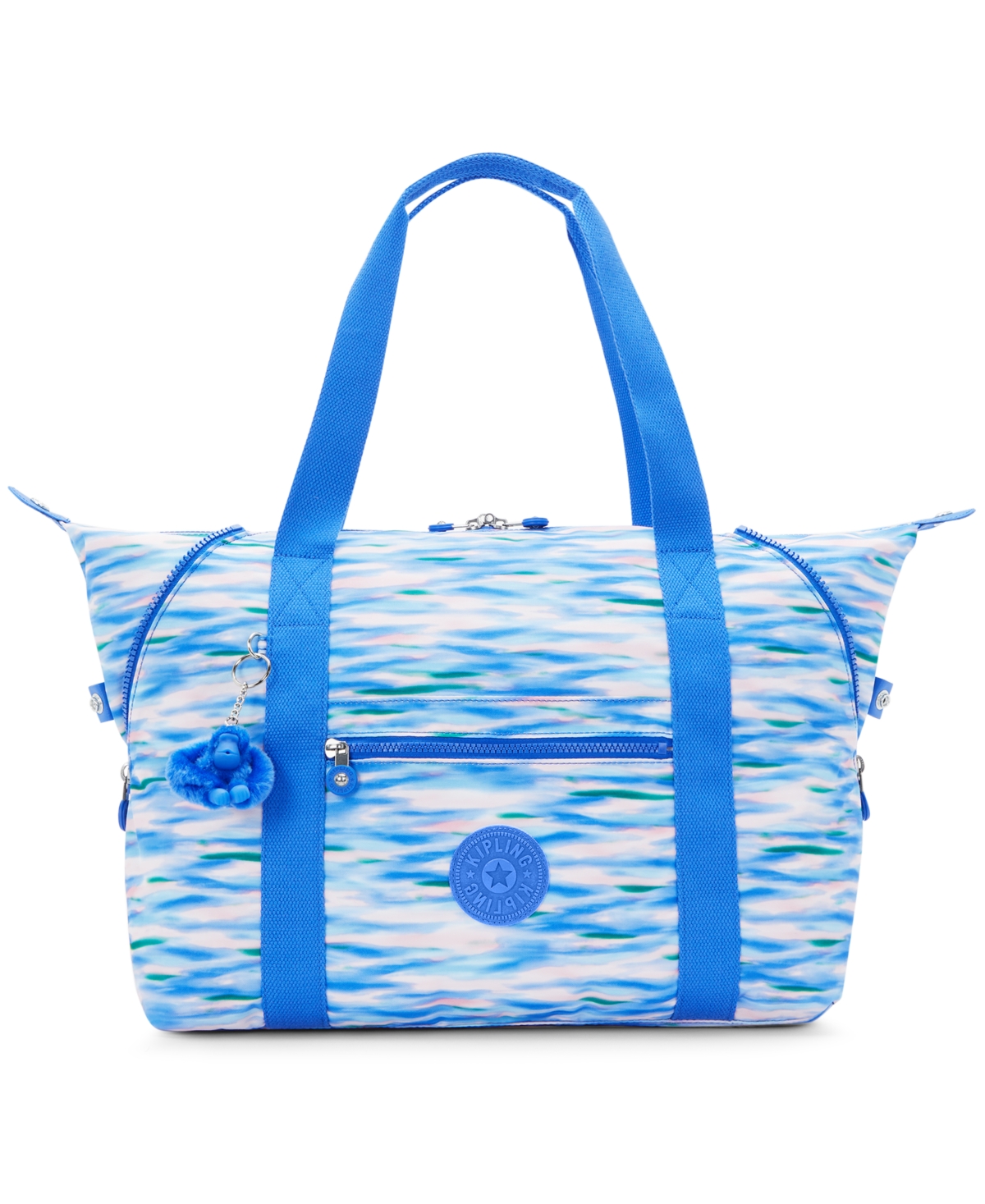 Art Nylon Tote Bag - Diluted Blue