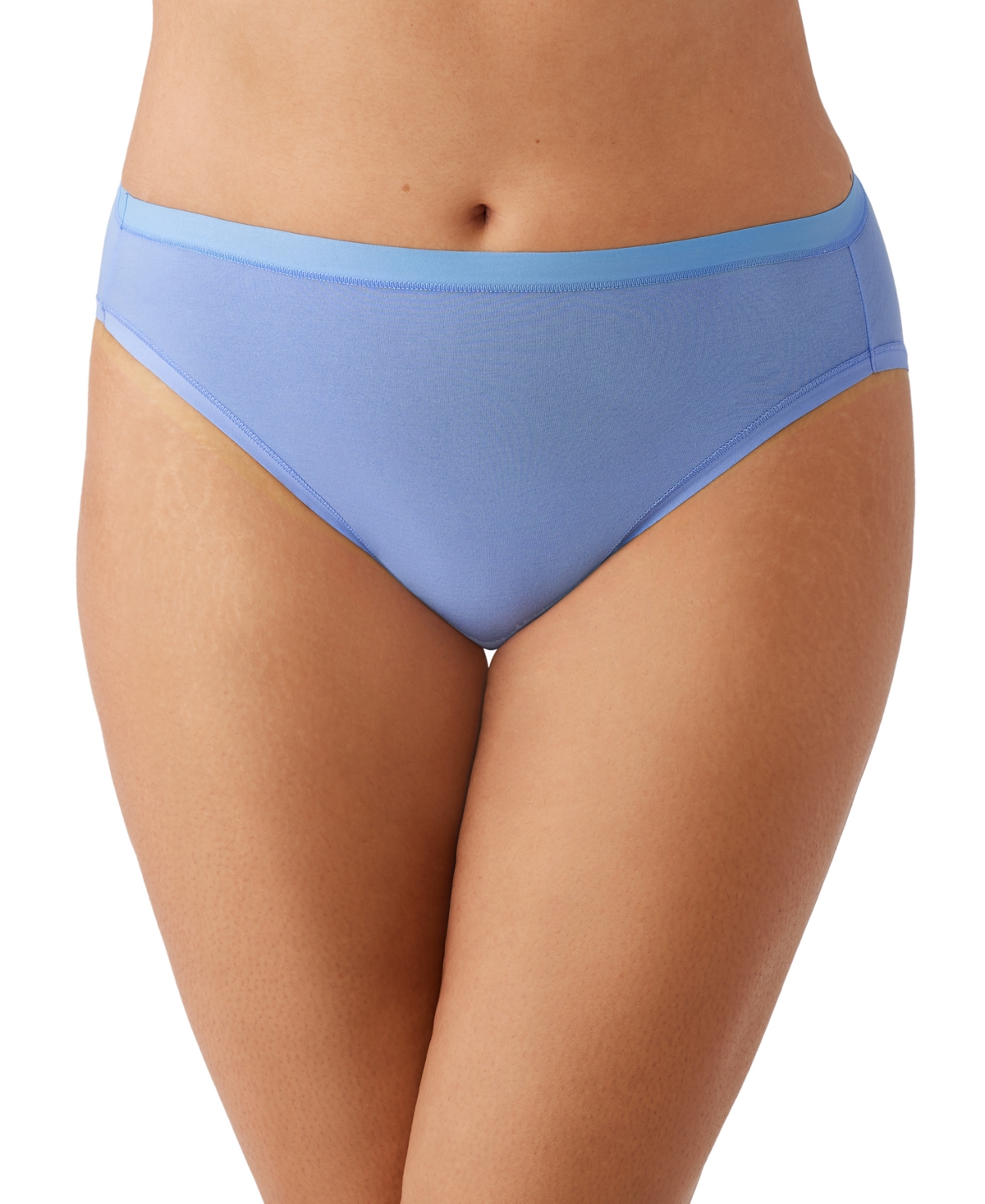 Wacoal Women's Understated Cotton Hi-cut Underwear 879362 In Blue Hydra