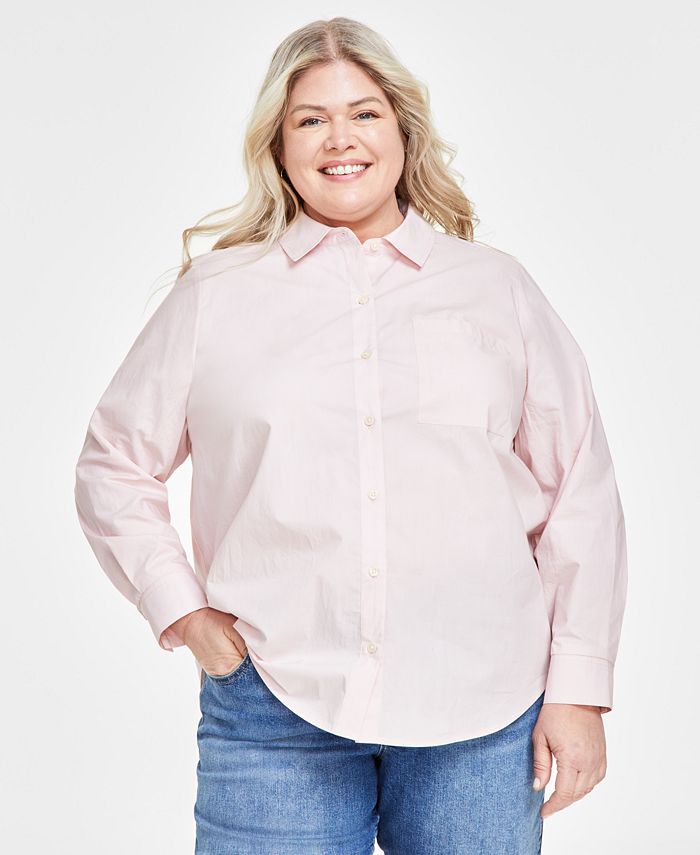 macy's style & co plus size tops