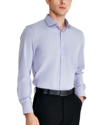 Men's Slim-Fit Solid Poplin Dress Shirt