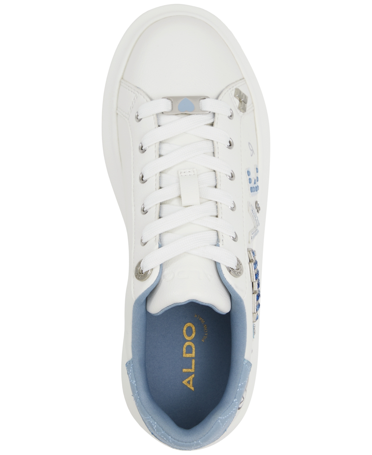 Shop Aldo Women's Digilove Platform Lace Up Sneakers In Medium Blue