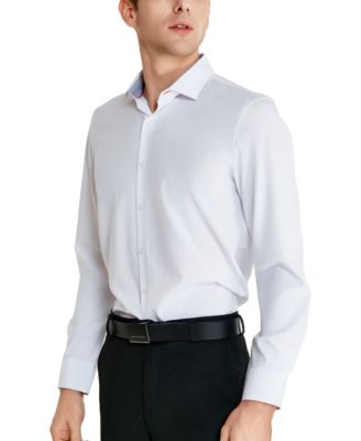 Men's Slim-Fit Solid Poplin Dress Shirt