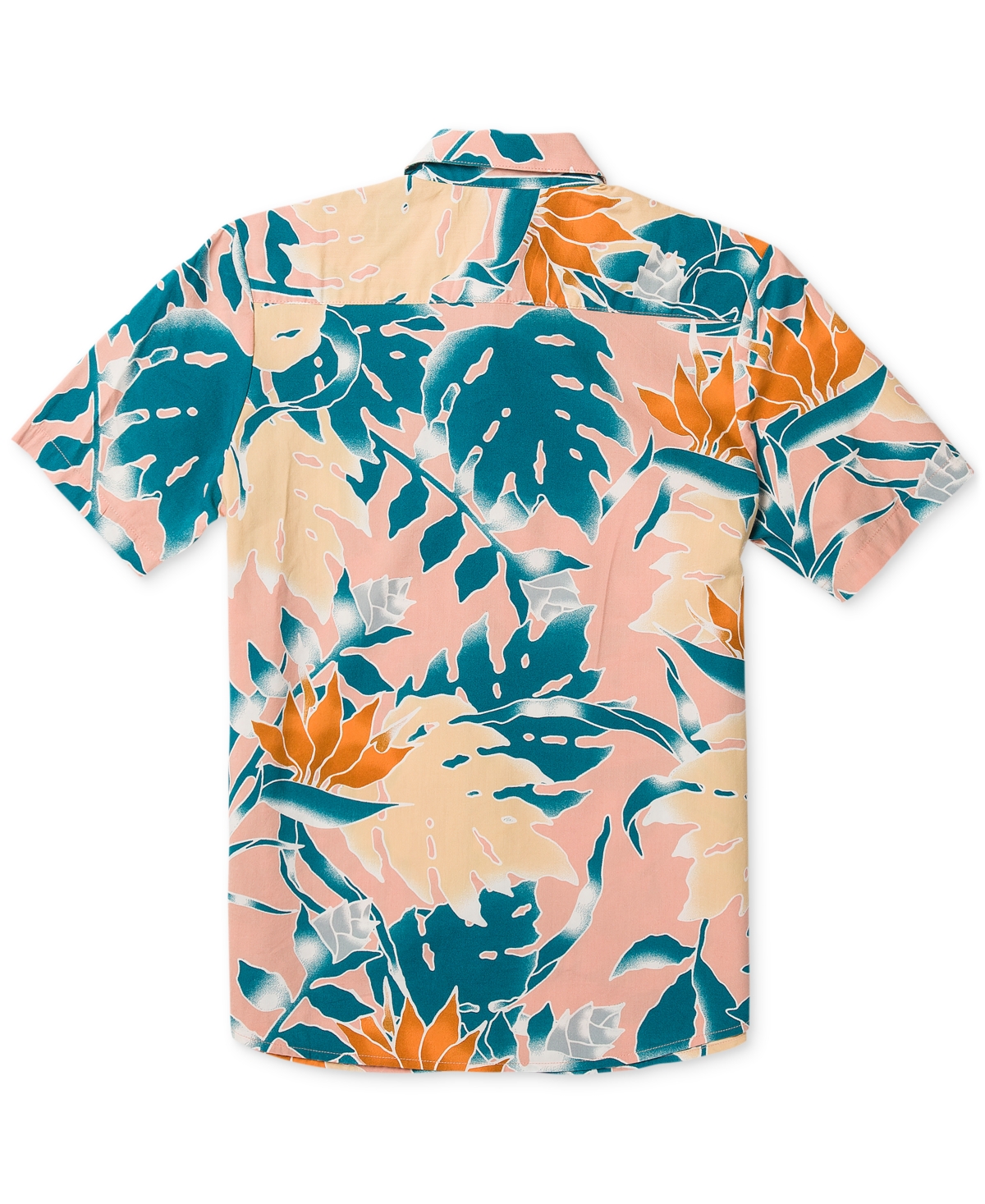 Shop Volcom Big Boys Leaf Pit Floral Woven Shirt In Slm