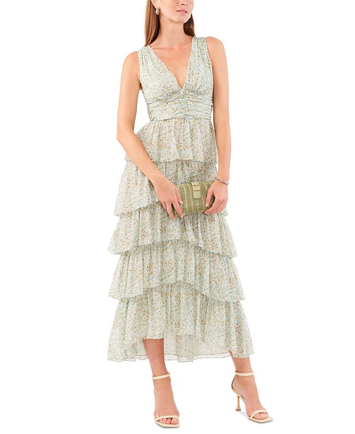 1.STATE Floral Sleeveless Tiered Maxi Dress - Macy's