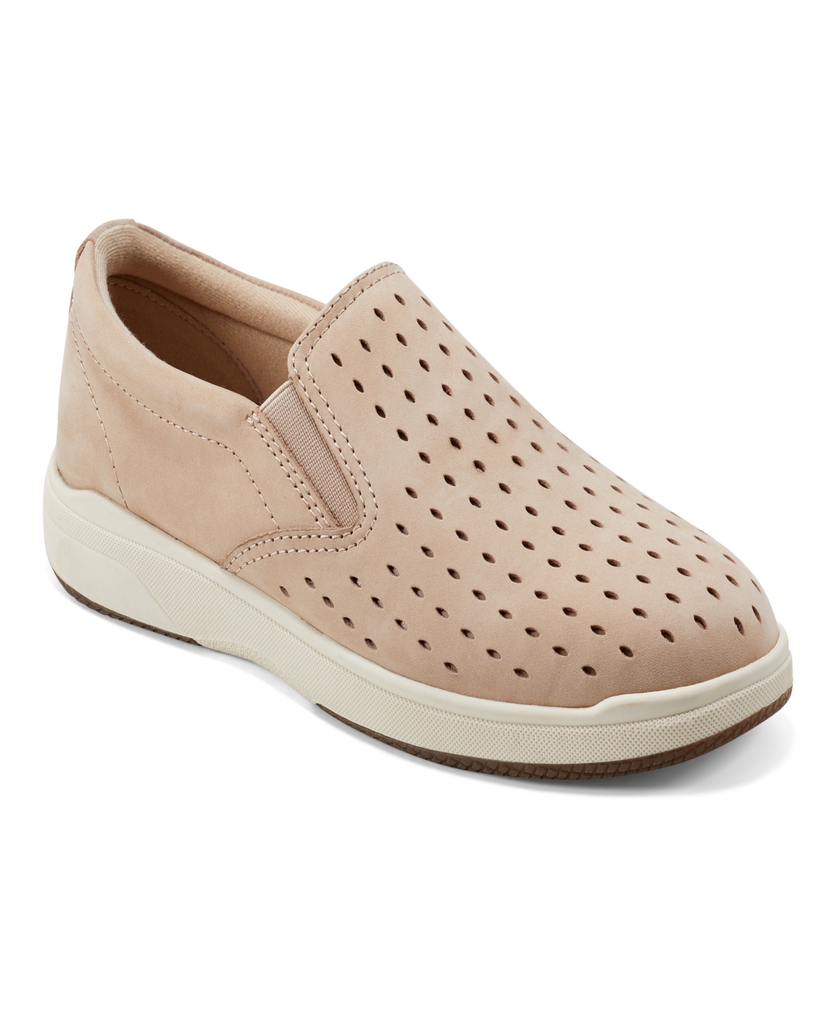 Earth Women's Nel Laser Cut Round Toe Casual Slip-On Sneakers - Light Natural Nubuck
