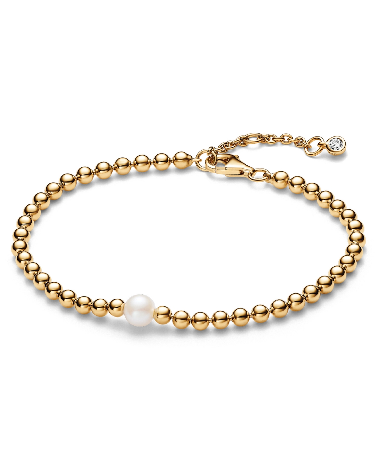 14K Gold-Plated Timeless Treated Freshwater Cultured Pearl Beads Bracelet - Gold