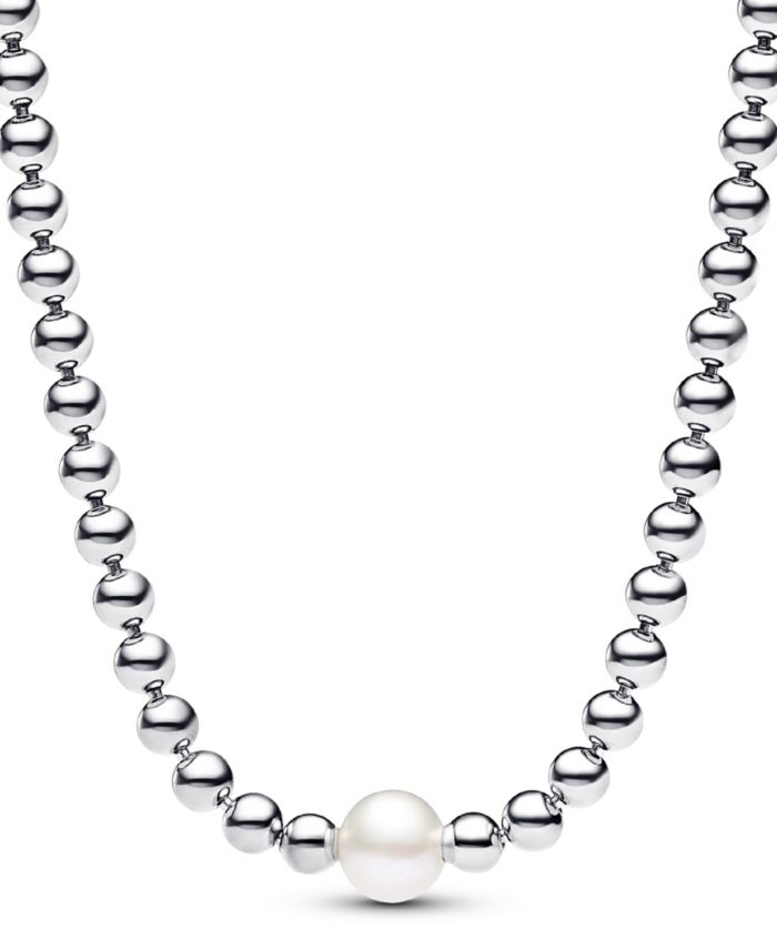 Pandora Sterling Silver Sparkling Treated Freshwater Cultured Pearl Beads