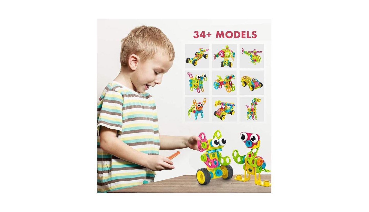 Детский конструктор Contixo Kids Toy Magnet Tiles -3D Building Blocks Stem Construction — фото 2