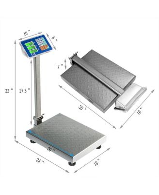 660 lbs Weight Platform Scale Digital Floor Folding Scale