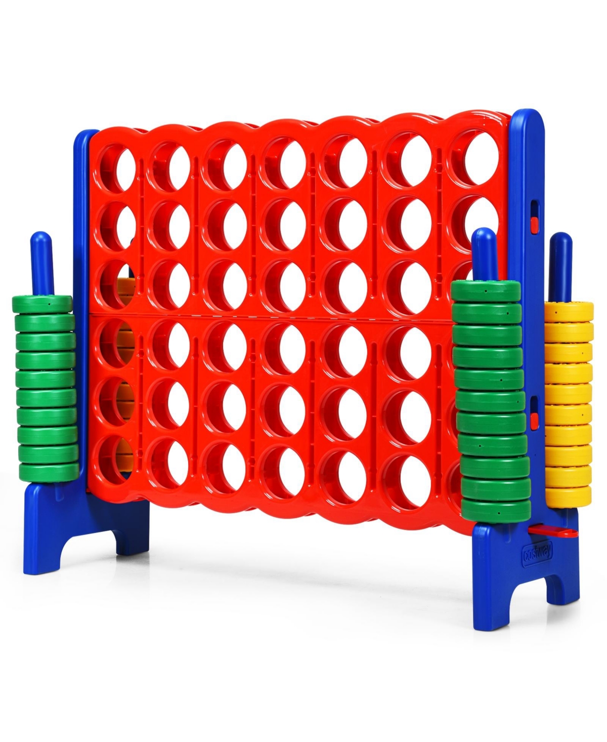Jumbo 4-to-Score Giant Game Set with 42 Jumbo Rings and Quick-Release Slider-Blue - Open Miscellaneous