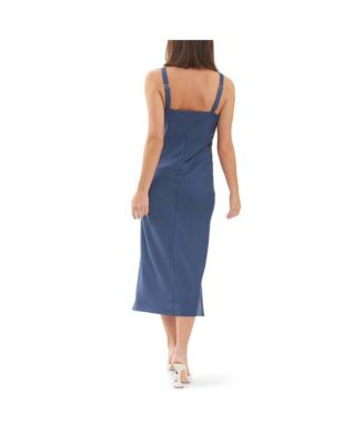 Harlow Slip Dress Deep Blue