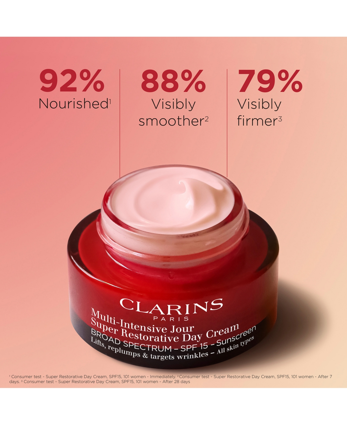 Shop Clarins Super Restorative Day Moisturizer With Spf 15 Sunscreen In No Color