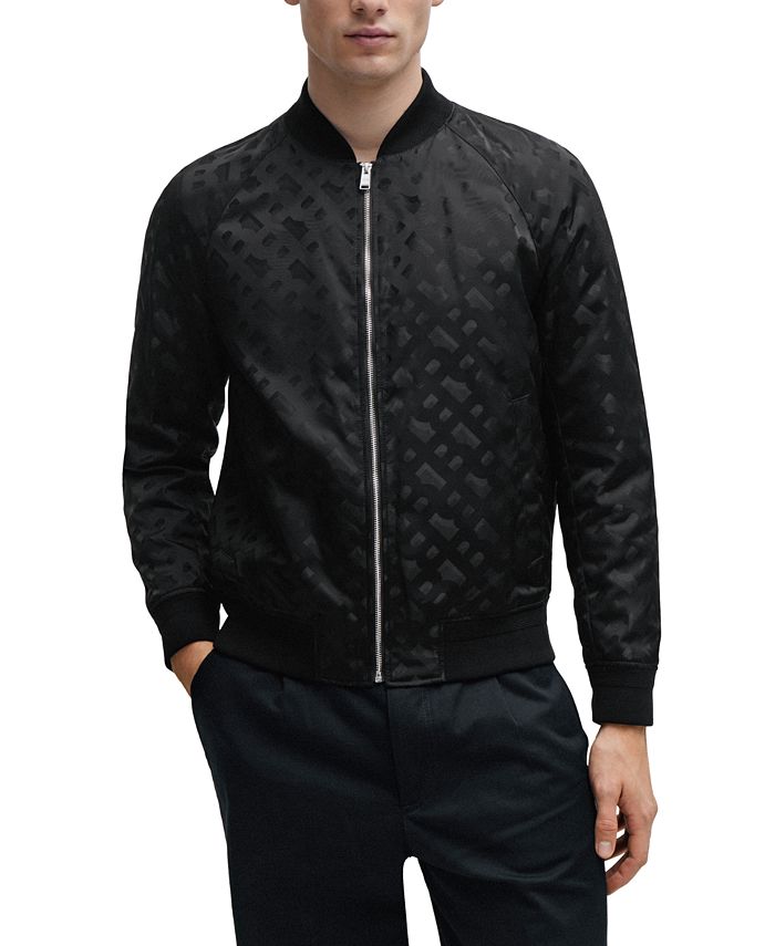 Hugo boss leather jacket store quality