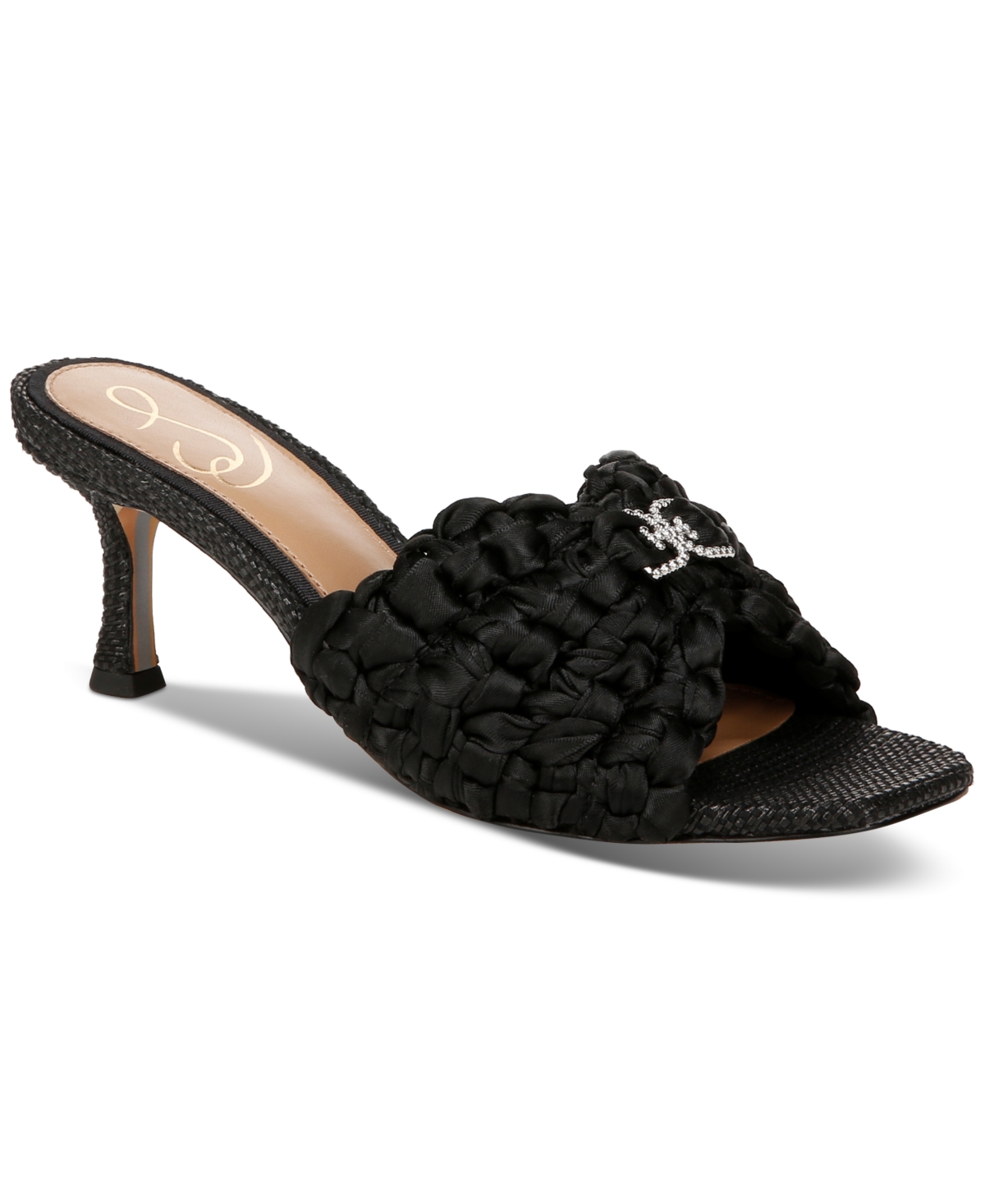 Shop Sam Edelman Paisley Knotted Silk Embellished Dress Sandals In Black Silk