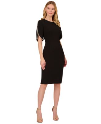 Adrianna Papell offers Pearl Trim Cocktail Dress