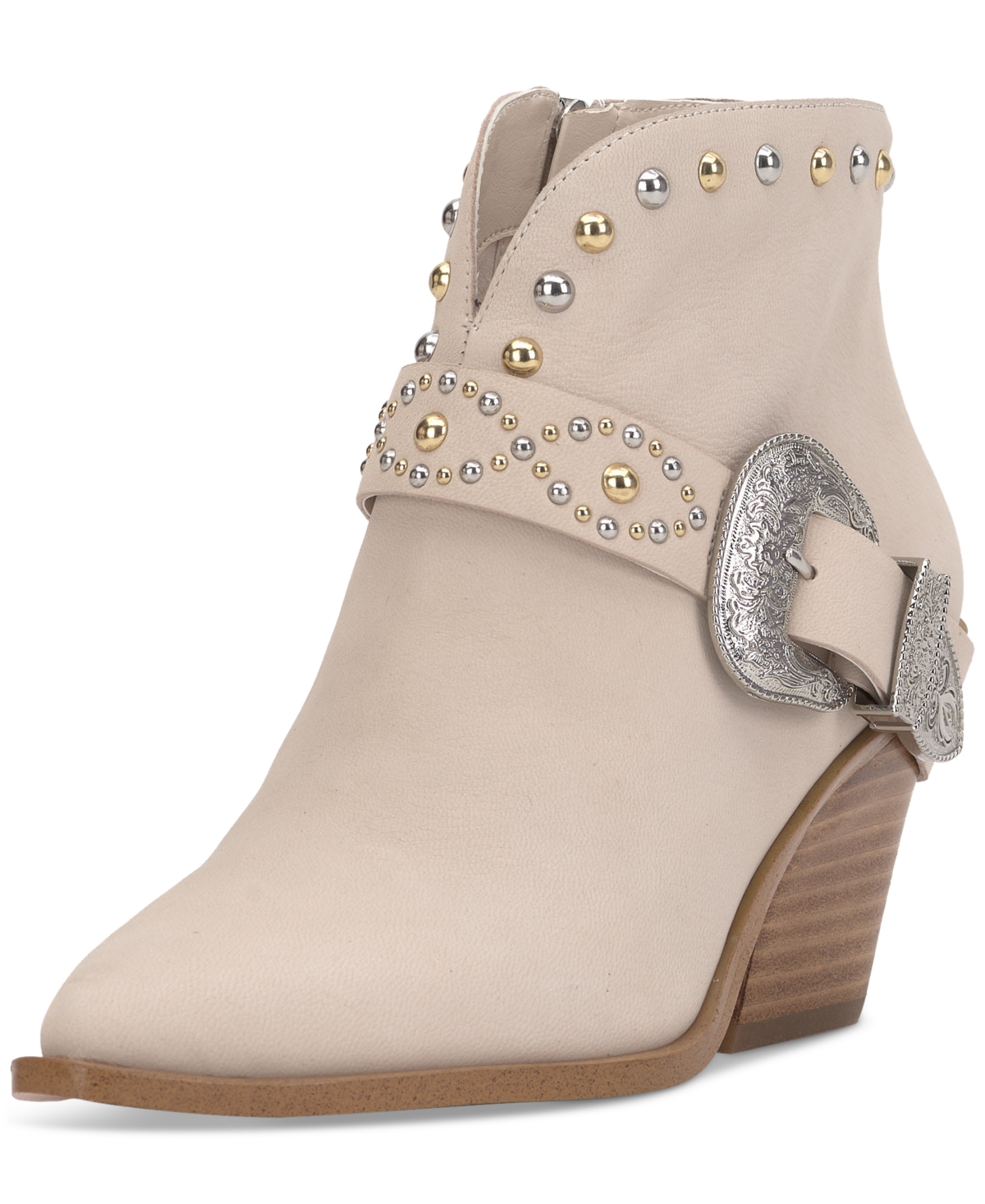 Women's Pivvy Western Booties - Chalk Leather