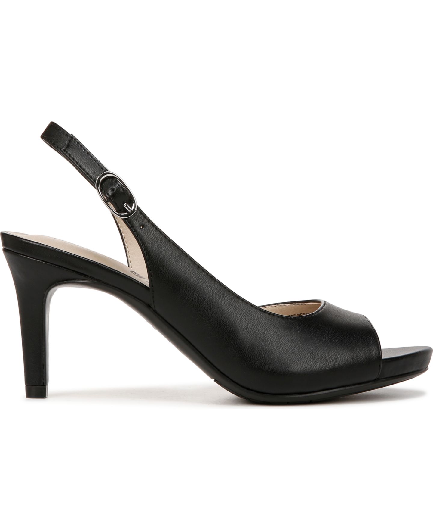 Женские туфли LifeStride Teller 2 Slingback Peep Toe Pumps, цвет: Чёрная искусственная кожа — фото 2