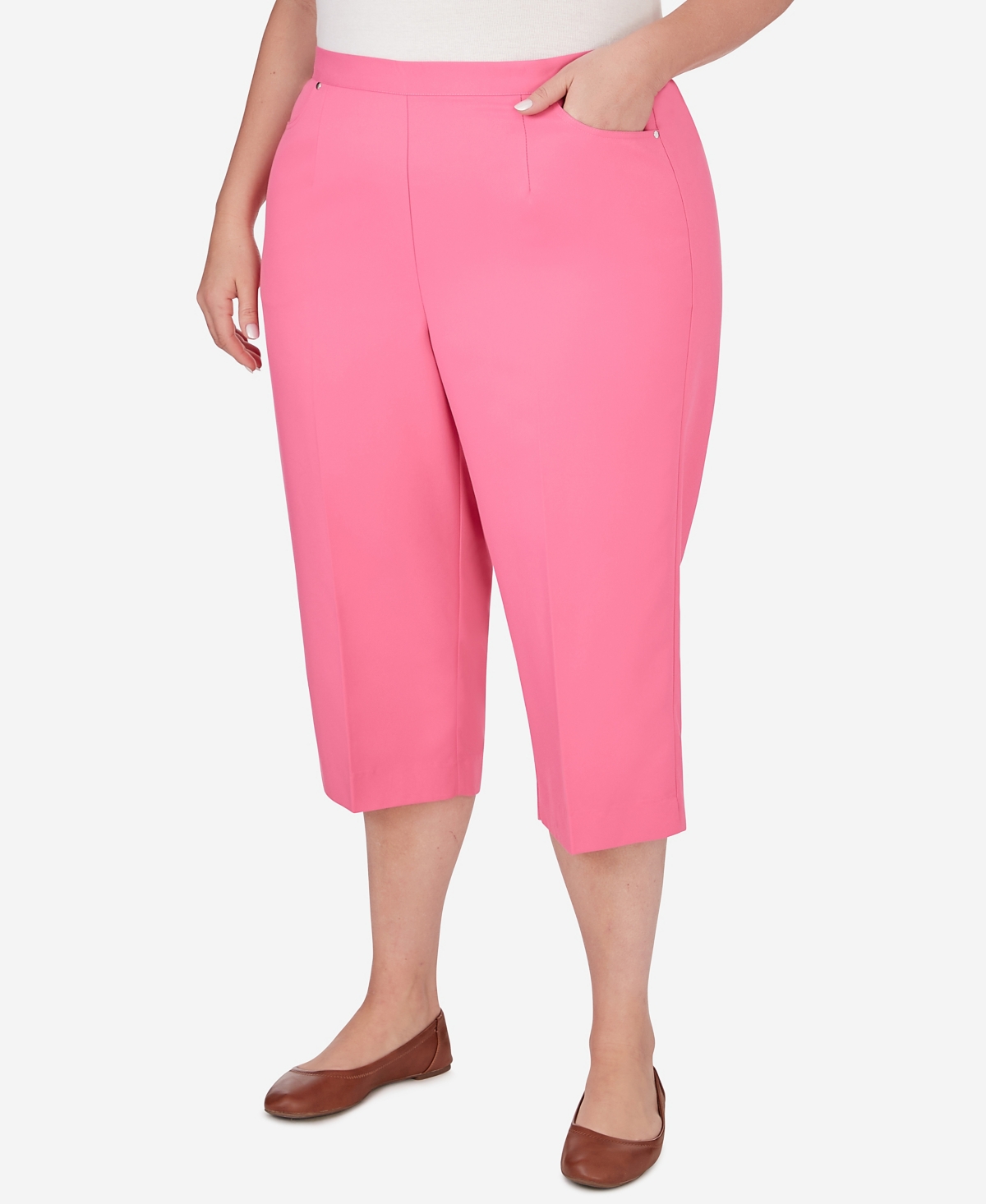 Alfred Dunner Plus Size Paradise Island Twill Capri Pants