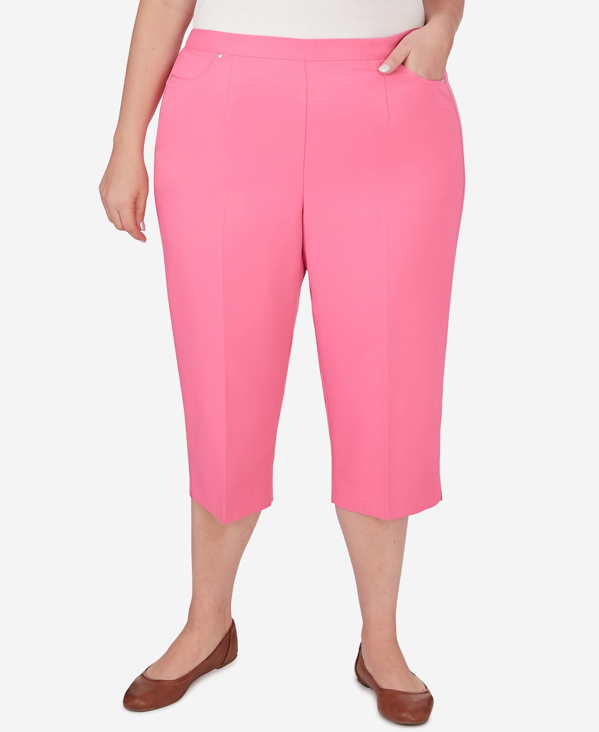 Alfred Dunner Plus Size Paradise Island Twill Capri Pants