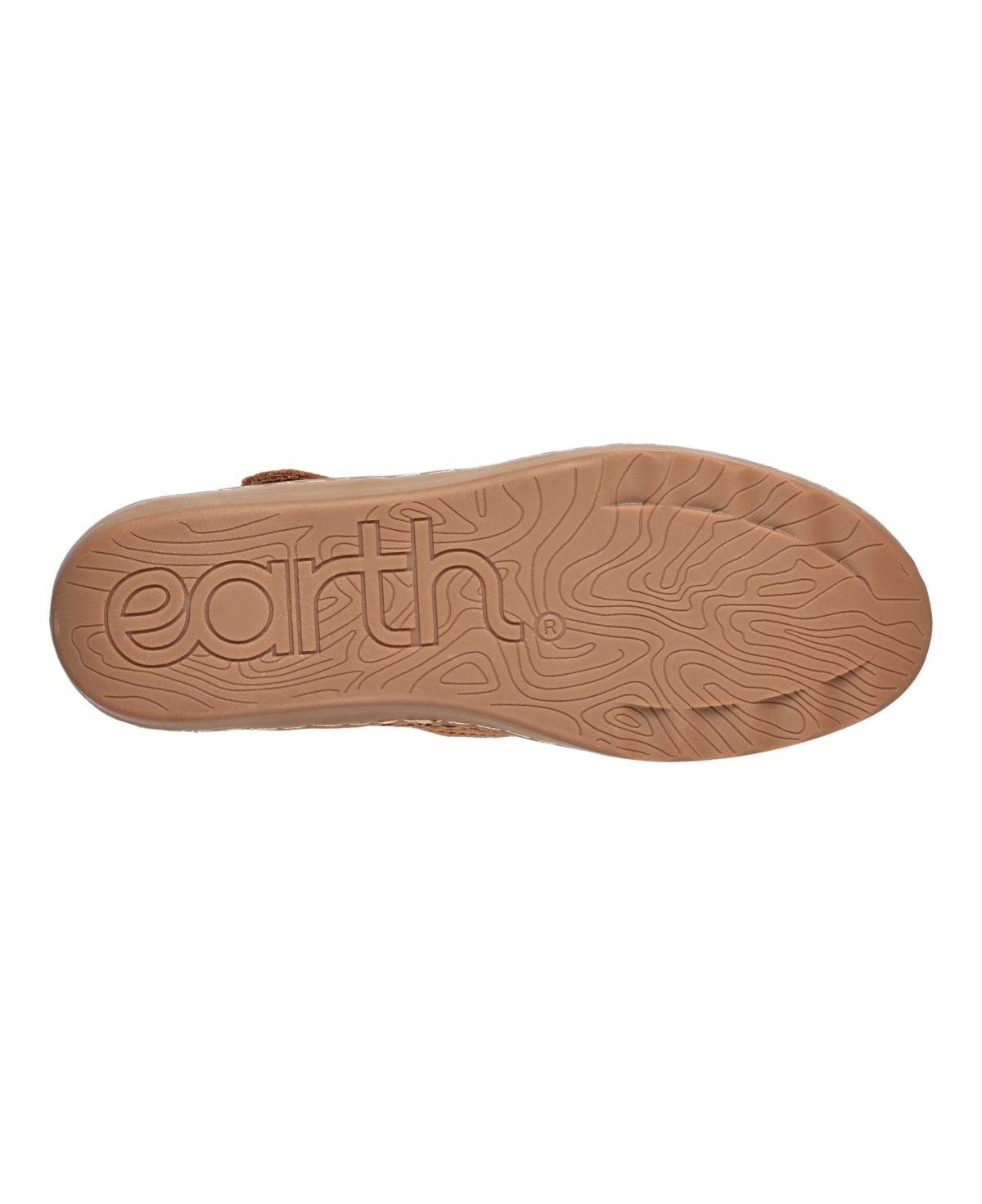 Shop Earth Women's Lady Perforated Mary Jane Flats In Cognac Leather