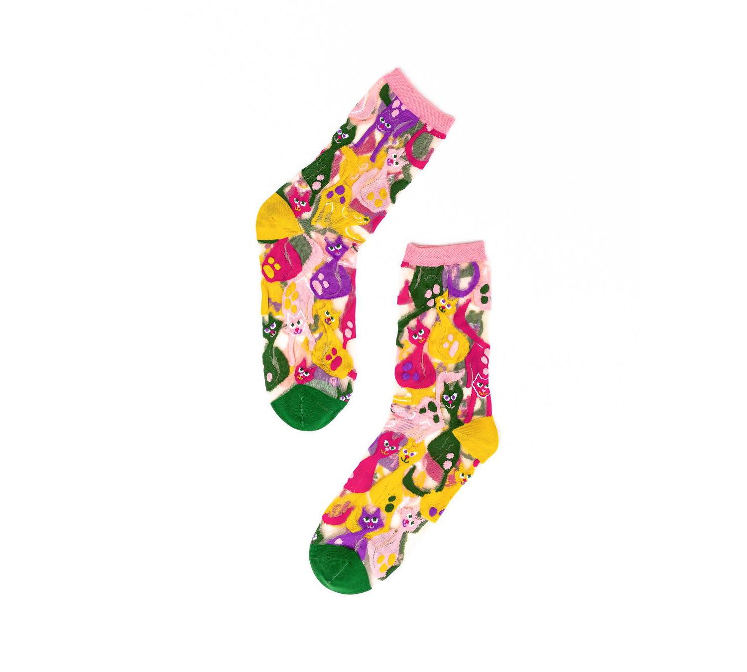 Women's Dopamine Cats Sheer Sock