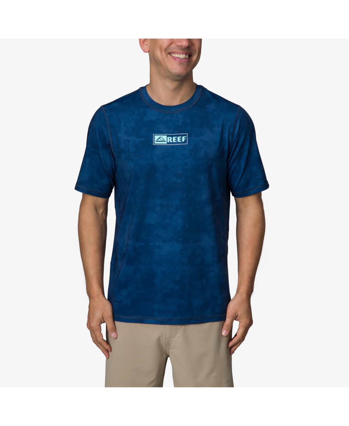 Shop Reef Men's Ellsworth Short Sleeve Surf Shirt In Insignia Blue