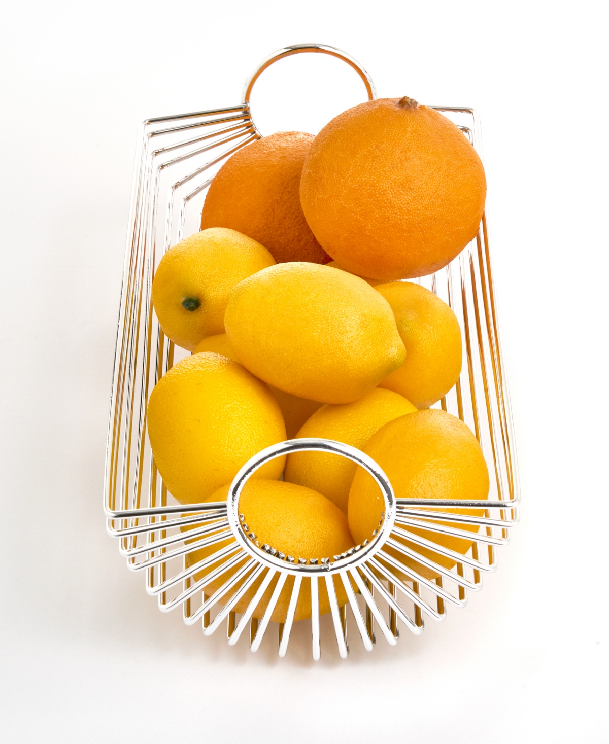 Shop Godinger Signature Collection Rectangle Fruit Basket In Silver