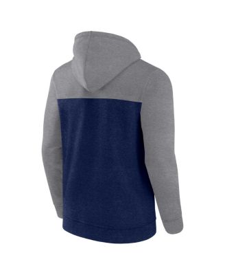 Men's Heather Deep Sea Blue Seattle Kraken Down and Distance Full-Zip Hoodie