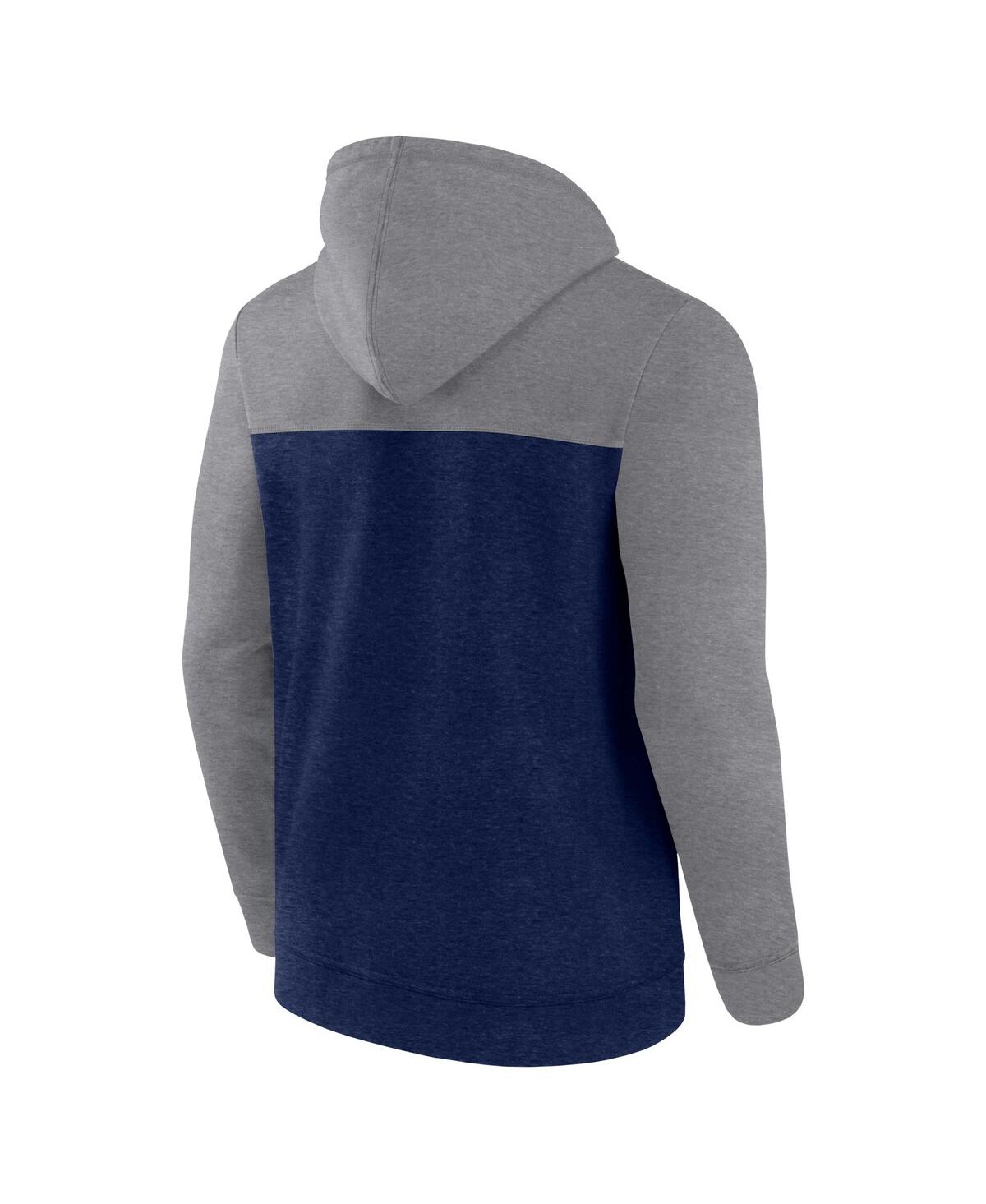 Men's FanaticsSeattle Kraken Down and Distance Full-Zip Hoodie - Heather Deep Sea Blue