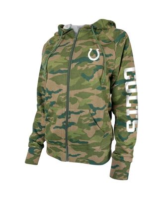 Women's Camo Indianapolis Colts Raglan Full-Zip Hoodie