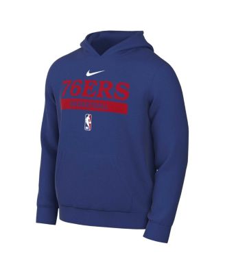 Men's Royal Philadelphia 76ers 2022/23 Spotlight On-Court Practice Performance Pullover Hoodie