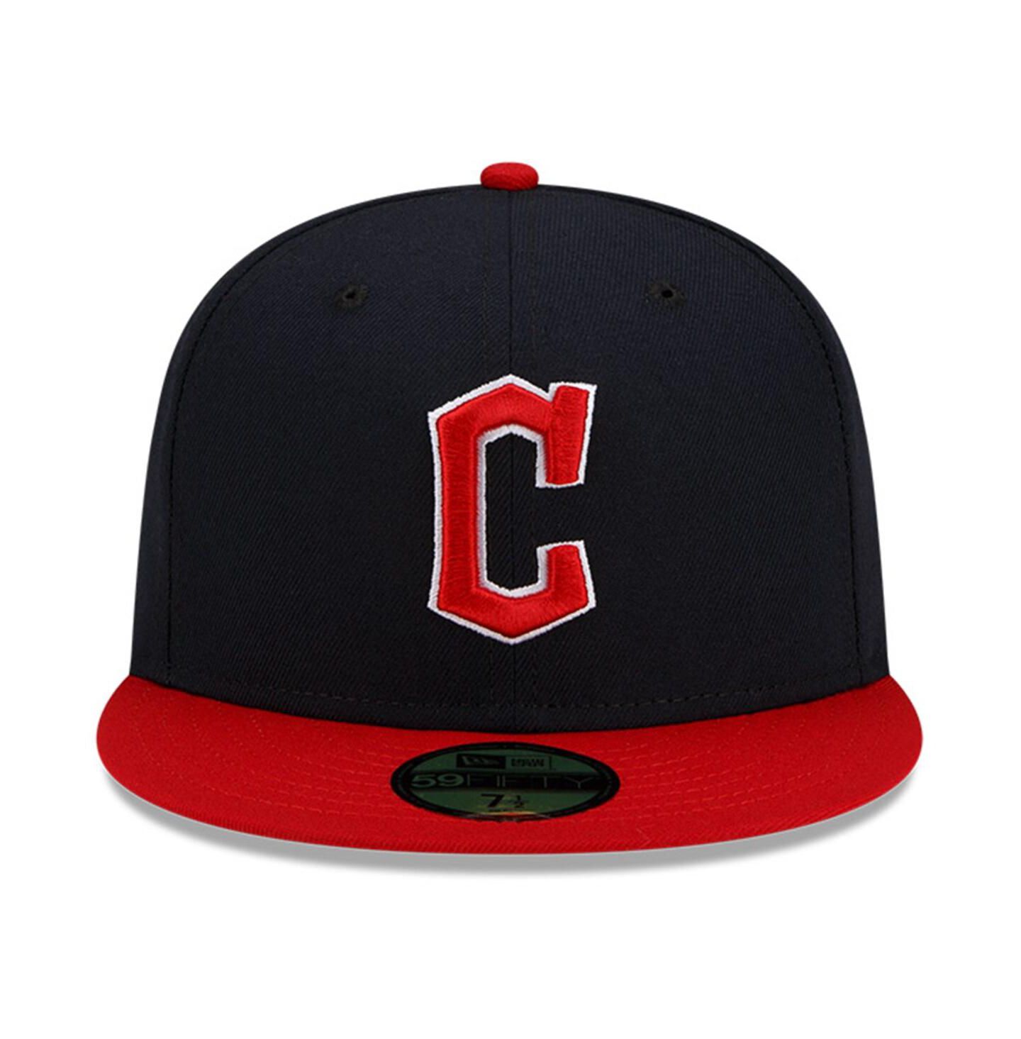Мужская кепка New Era Navy, Red Cleveland Guardians Authentic Collection On-Field 59FIFTY Fitted Hat — фото 6
