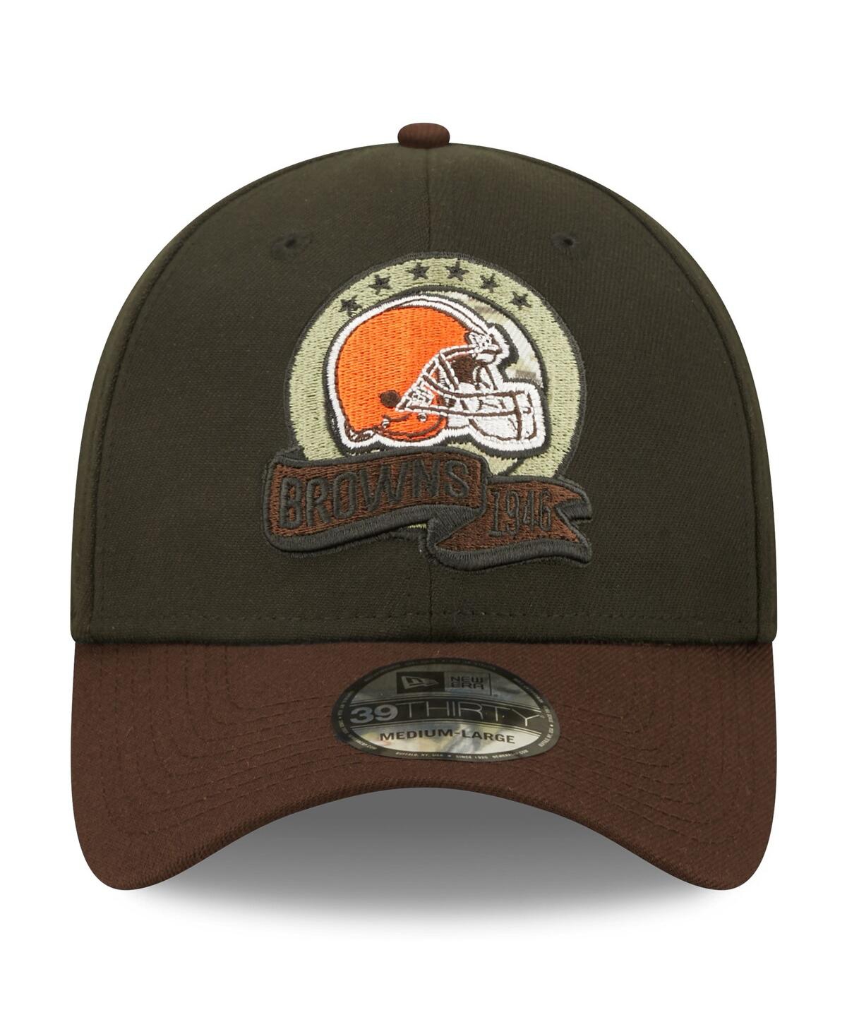 Men's New Era Brown Cleveland Browns 2022 Salute To Service 39THIRTY Flex Hat - Brown